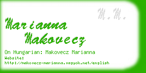 marianna makovecz business card